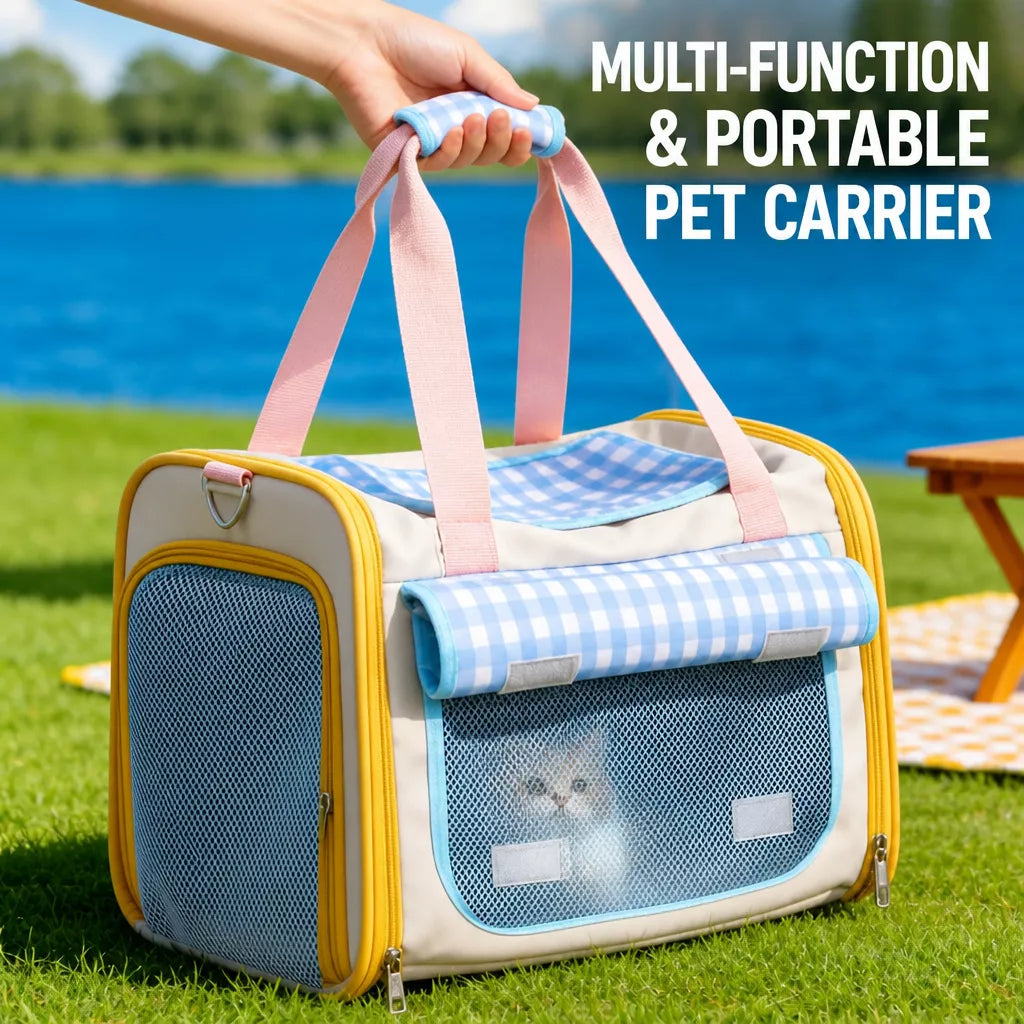 Expandable Pet Carrier Backpack for Cats and Small Dogs