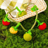 Felt Tomato Cat Wand Toy with Bell