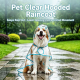 Transparent Hooded Raincoat for Dogs