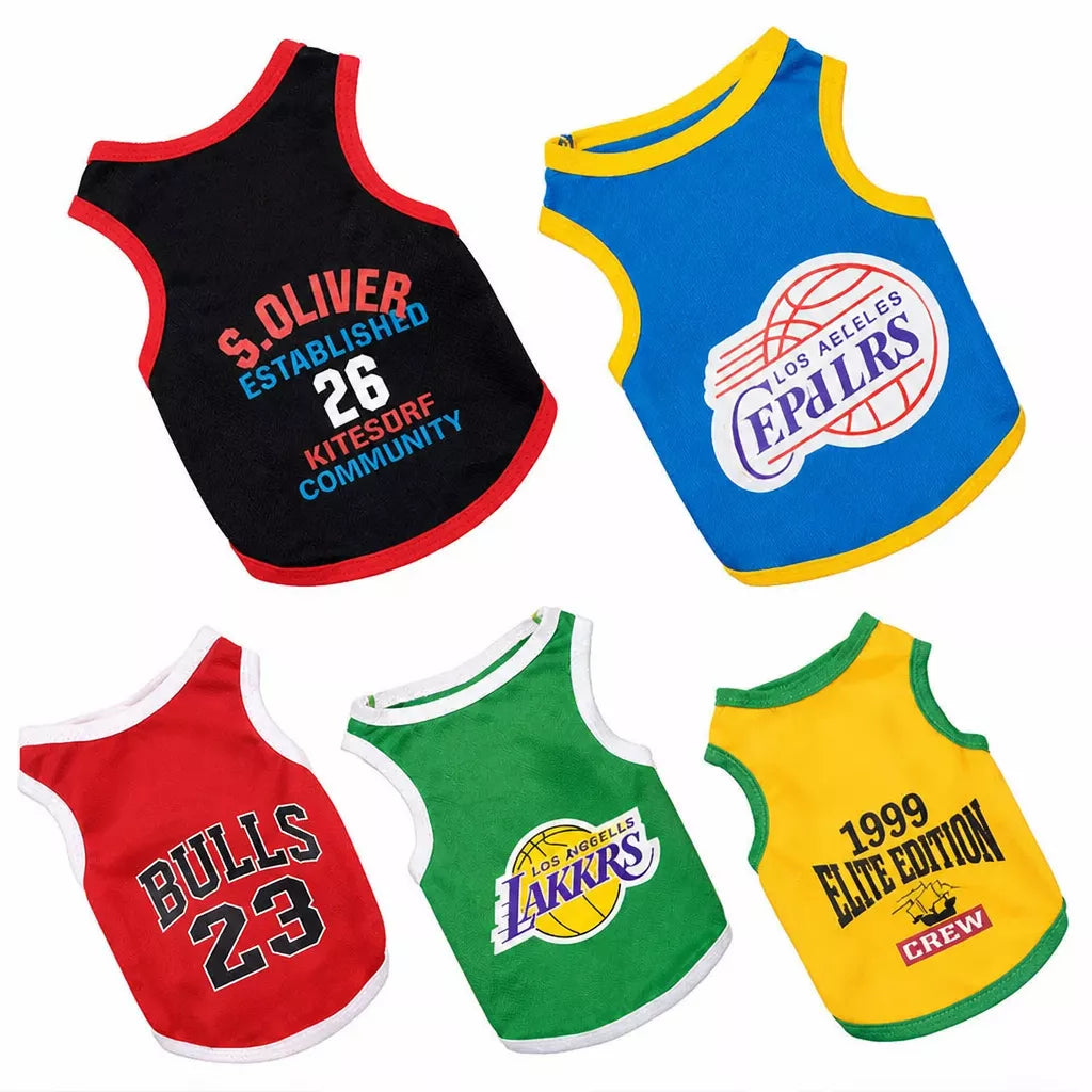 Pet Basketball Jersey for Dogs & Cats