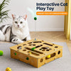 Interactive Cat Activity Box with Scratch Pad and Toy Balls