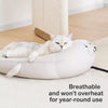 Semi-Enclosed Washable Pet Bed for Cats & Dogs