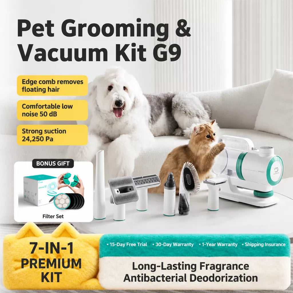 7-in-1 Pet Grooming Vacuum Clipper