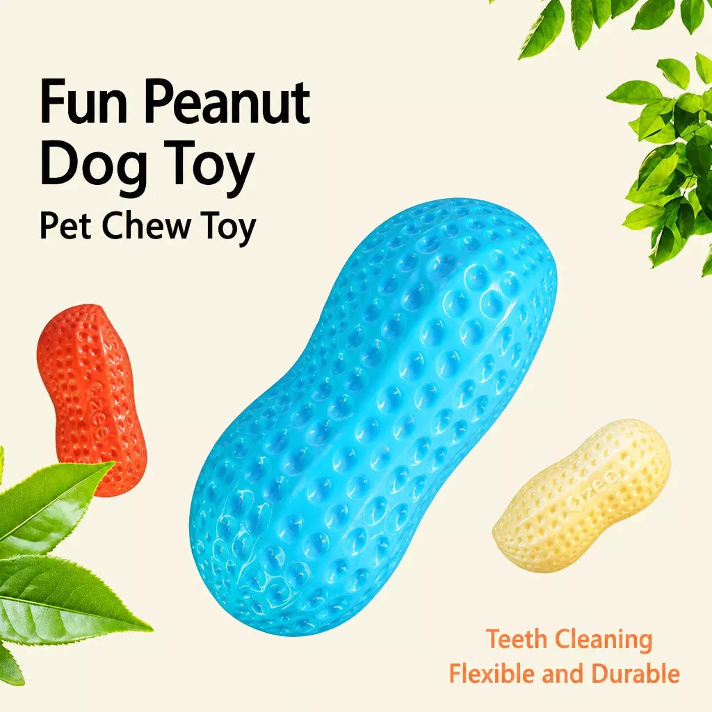 Squeaky Peanut-Shaped Dog Toy