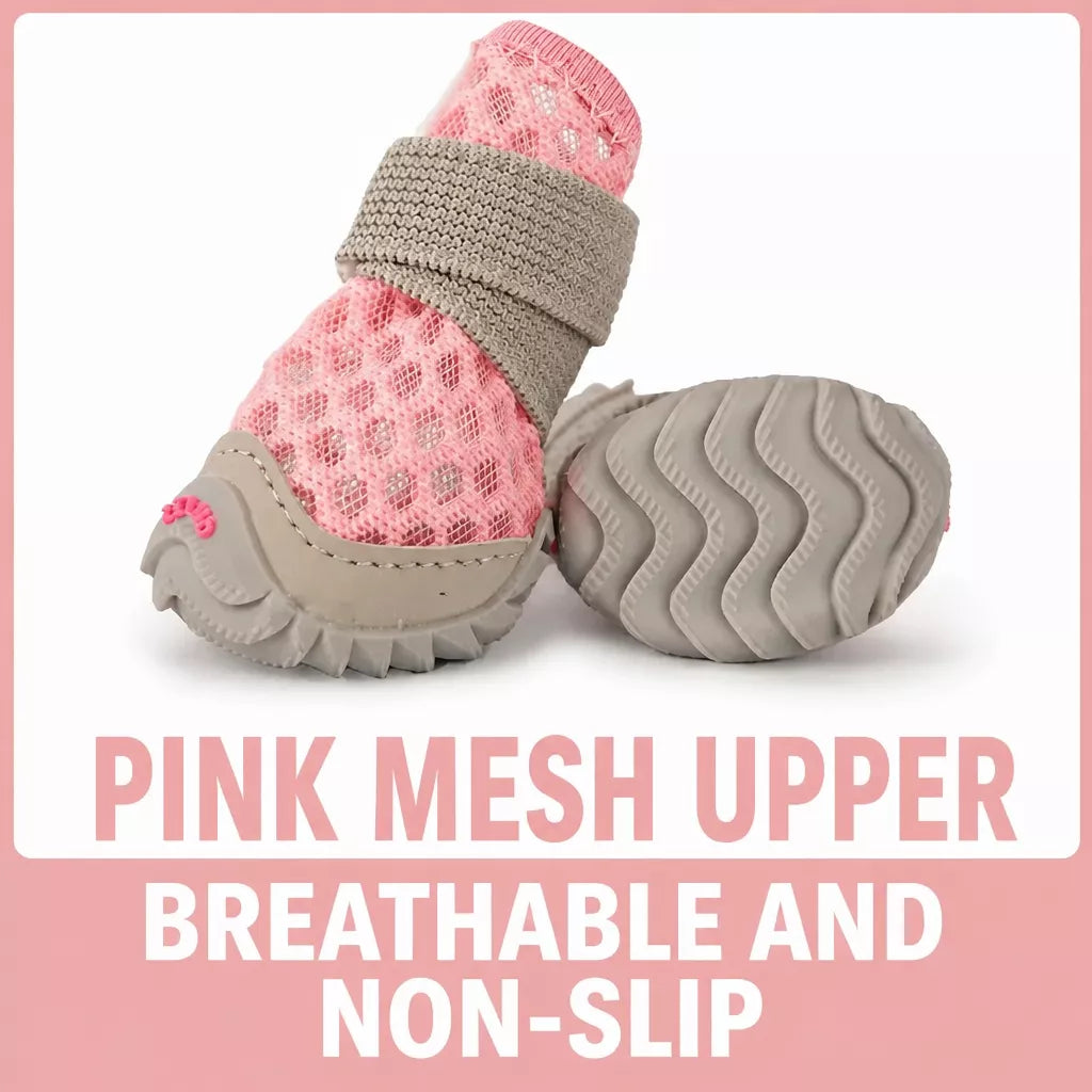 Breathable Mesh Dog Shoes with Soft Soles