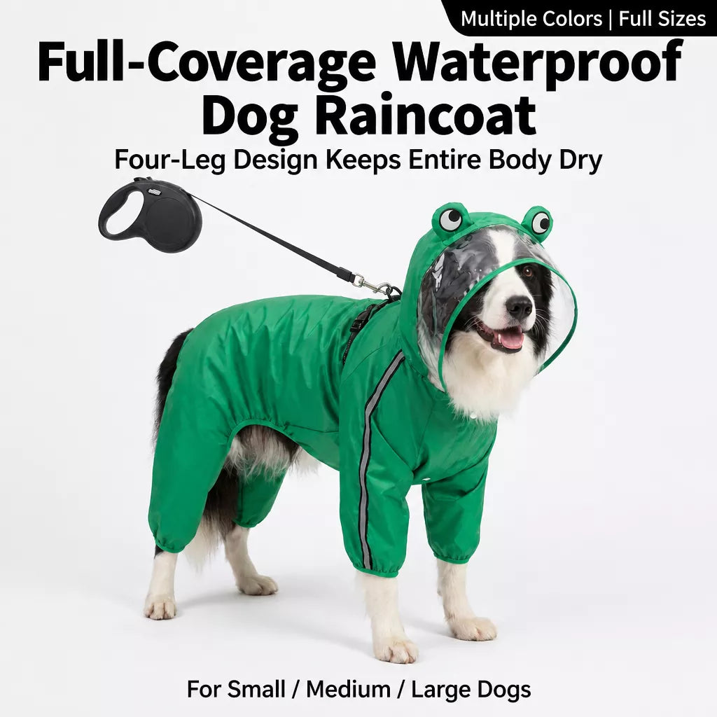 Reflective Waterproof Pet Raincoat