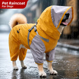 Hooded Four-Leg Dog Raincoat for Small to Medium Dogs
