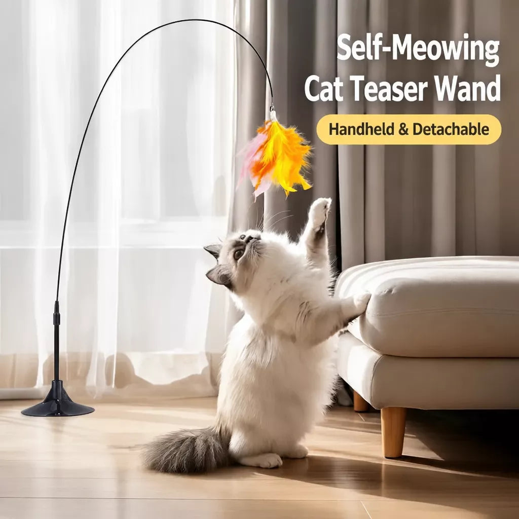 Suction Cup Cat Teaser Wand Toy