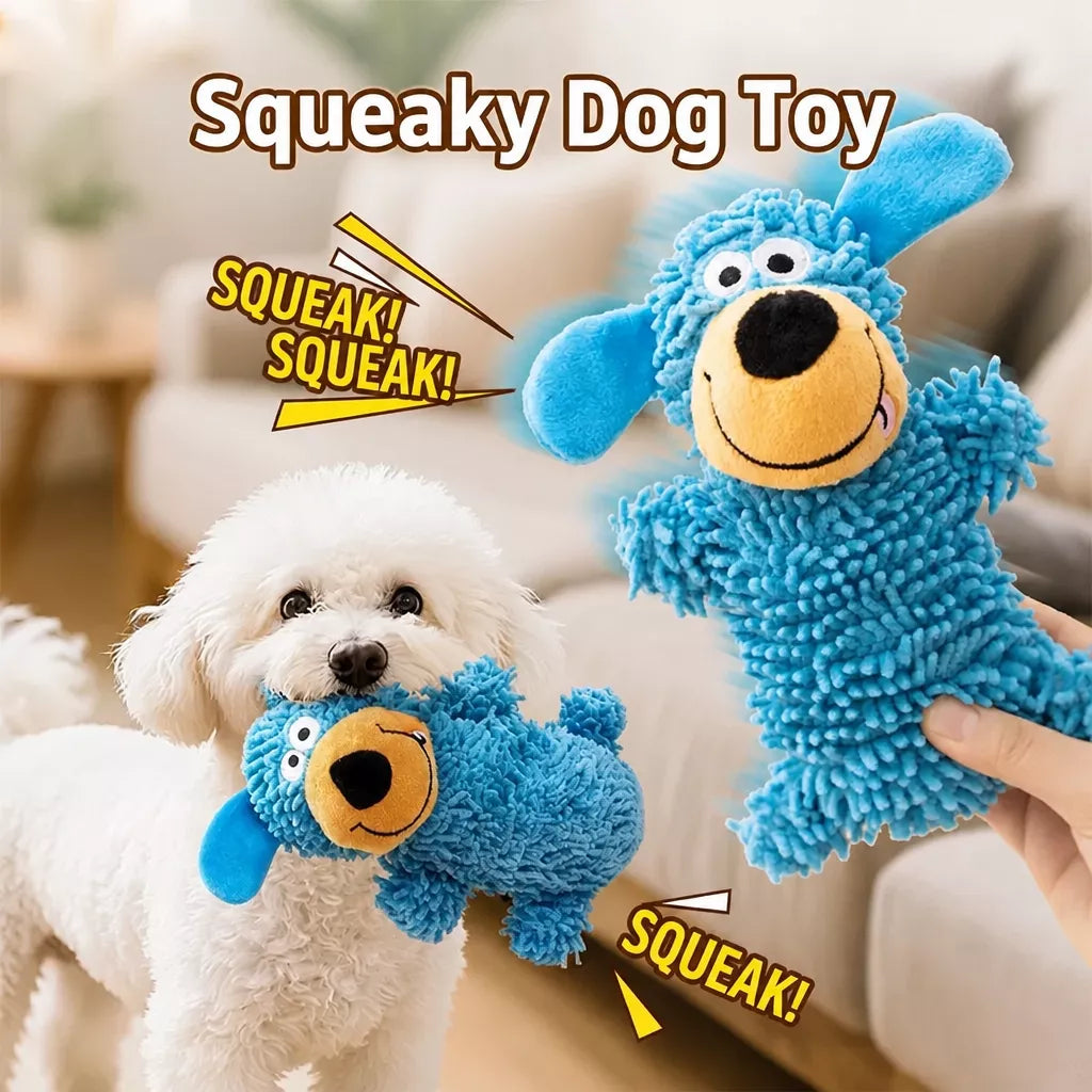 Squeaky Mop Dog Toy for Small and Medium Dogs