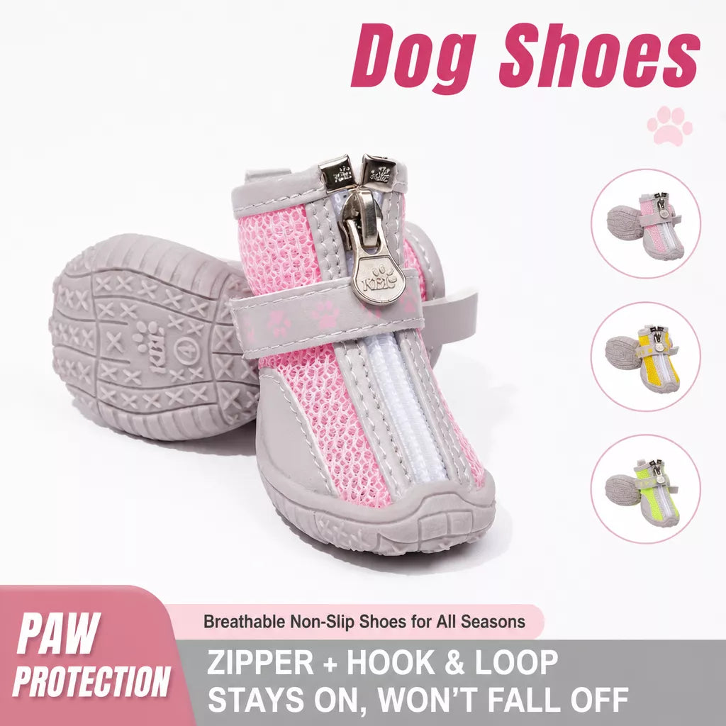 Oxford Cloth Small Dog Shoes with Zipper Closure
