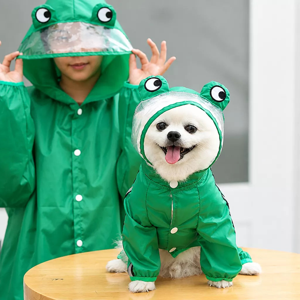 Full-Coverage Four-Leg Waterproof Raincoat for Dogs