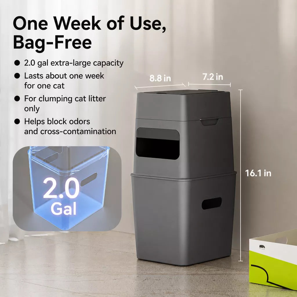 Covered Cat Litter Waste Bin