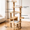 Solid Wood Cat Tree with Cat House