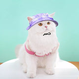 Adjustable Cotton Pet Bucket Hat with Ear Openings