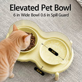Elevated Ceramic Pet Bowl Set with a Double-Bowl Stand