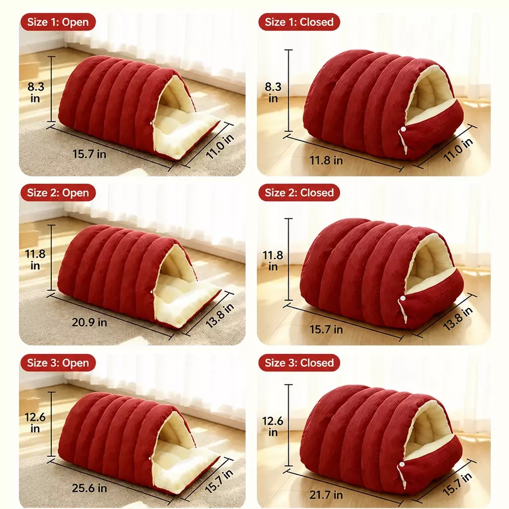 Semi-Enclosed EPE Foam Pet Bed with Snap-Button Design