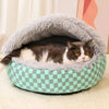 Cozy Semi-Enclosed Round Pet Bed for Cats and Small Dogs