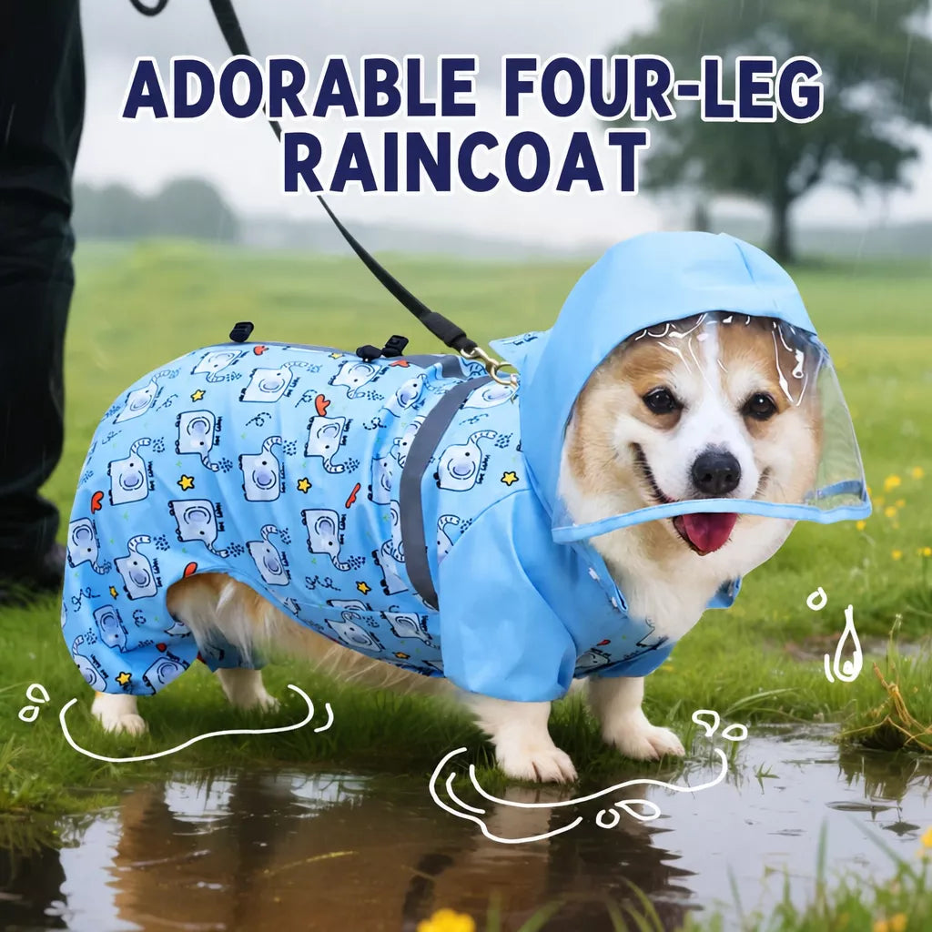 Full-Coverage Four-Leg Dog Raincoat
