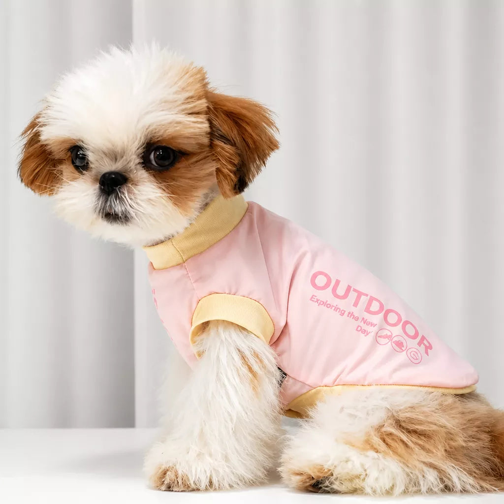 Lightweight Printed Color-Block Dog Vest