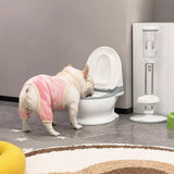 Wide-Mouth Toilet-Shaped Plastic Water Bowl for Cats