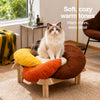 Flower-Shaped Pet Bed with Wood Stand