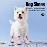 Oxford Cloth Small Dog Shoes with Zipper Closure