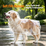 Transparent Hooded Raincoat for Dogs