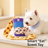 Dog Boot-Shaped Snuffle Toy with Treat Pockets and Squeaker