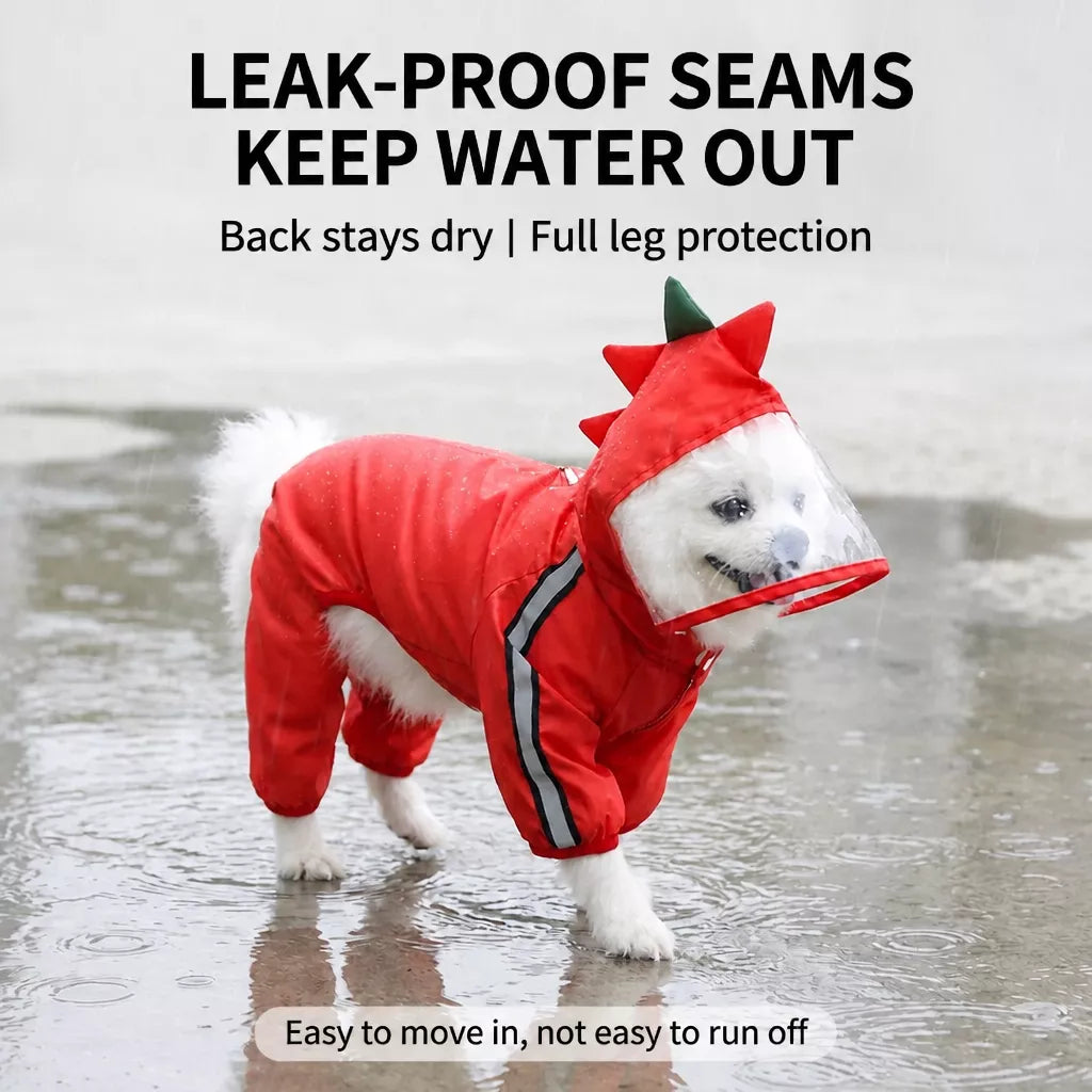 Reflective Waterproof Pet Raincoat
