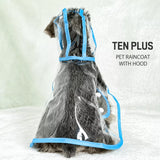 Transparent EVA Dog Raincoat with Hood