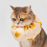 Adjustable Cat & Dog Cone Collar with Maneki-Neko Print