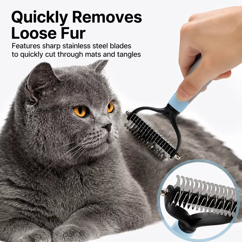 Dog & Cat Grooming Comb for Loose Fur and Tangles