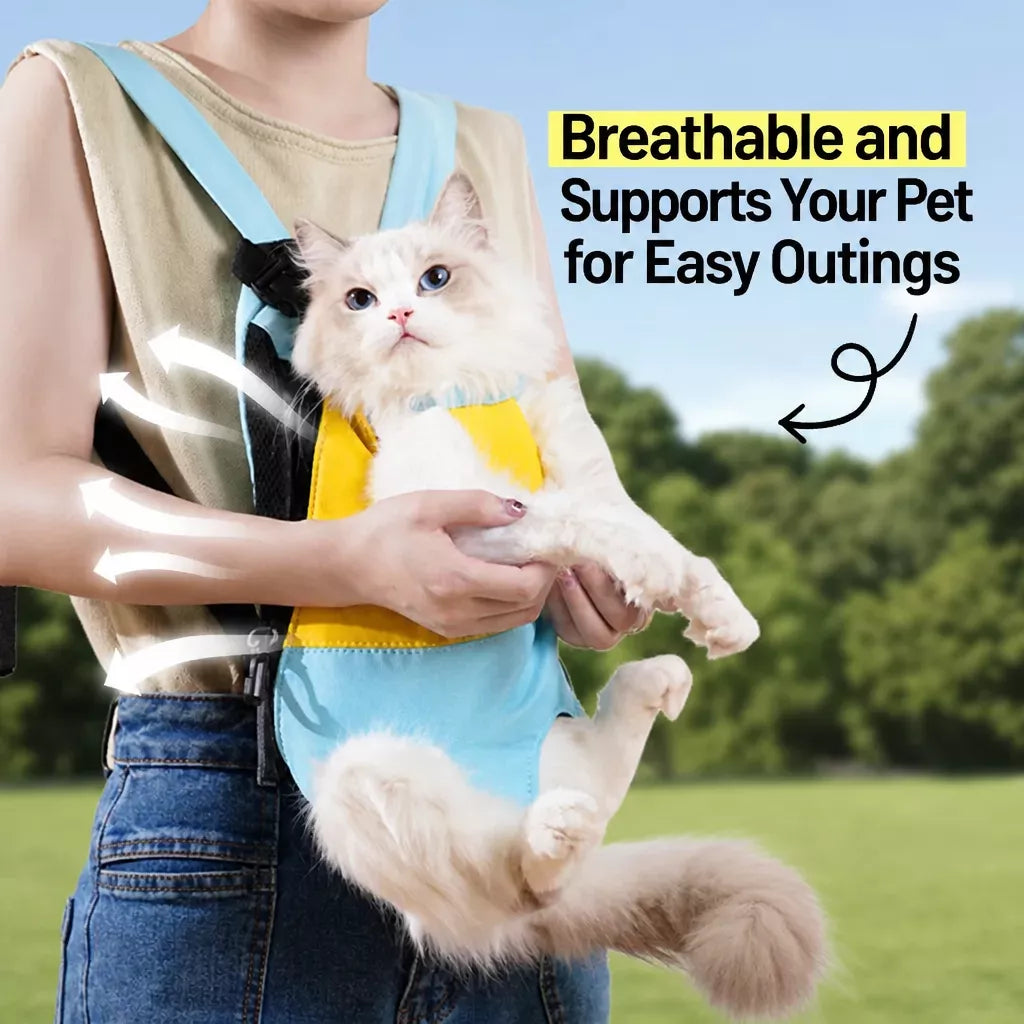 Breathable Pet Backpack Carrier for Cats and Small Dogs