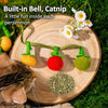 Felt Tomato Cat Wand Toy with Bell