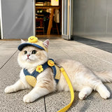 Pet Harness Vest, Leash & Hat Sets for Cats and Dogs