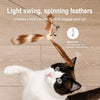 Long-Handle Feather Cat Teaser Wand