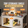 Indoor Dog Crate with Separate Toilet Tray