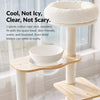 Rubberwood Cat Tree with Hideaway and Climbing Platform