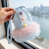 Lace Pet Dress with Gradient Full Skirt for Small Dogs and Cats