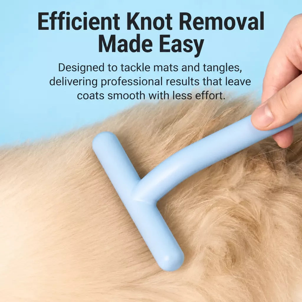 Long- and Short-Tooth Pet Rake Comb for Dogs and Cats