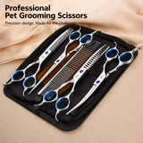 Pet Grooming Shears Set with Storage Case