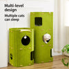Multi-Tier Felt Cat Tower with Enclosed Hideaway and Scratcher
