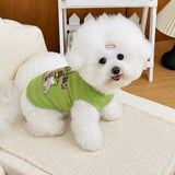 Lightweight Cotton Dog Tank Top with Ruffle Trim