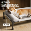 Elevated Faux Leather Pet Bed with Three-Sided Support
