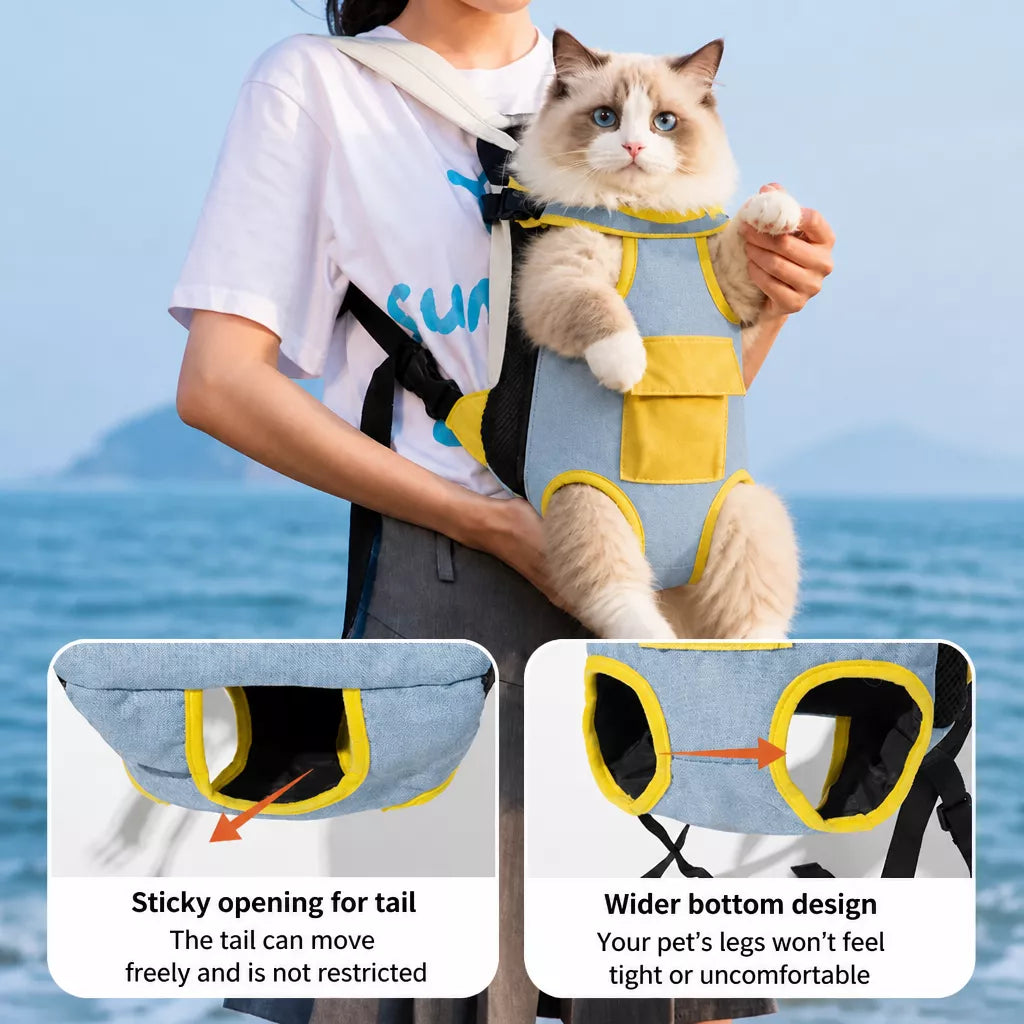 Front-Carrying Pet Backpack Carrier for Small Dogs & Cats
