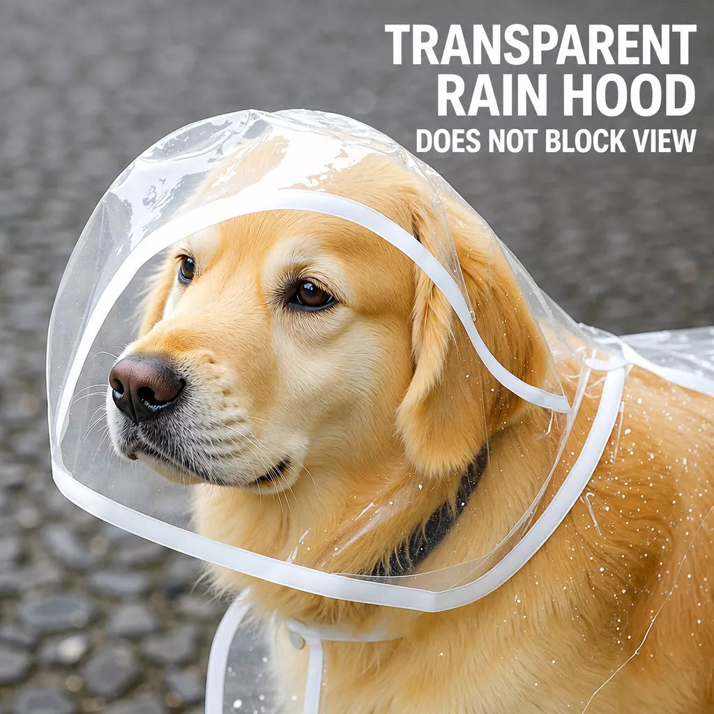 Hooded Full-Coverage Dog Raincoat