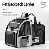 Large Breathable Pet Carrier Backpack for Dogs and Cats