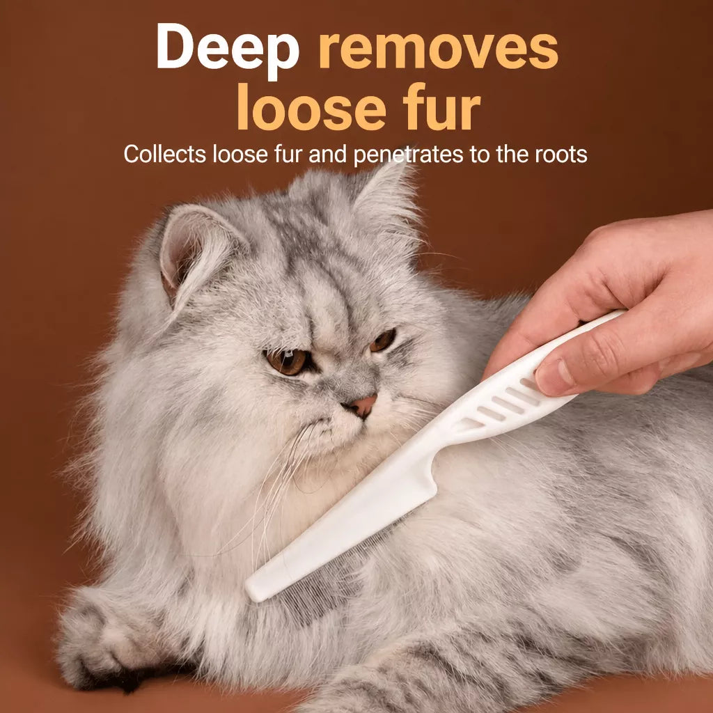 Fine-Tooth Flea Comb for Dogs & Cats