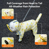 Full-Coverage Waterproof Four-Leg Raincoat for Small Dogs
