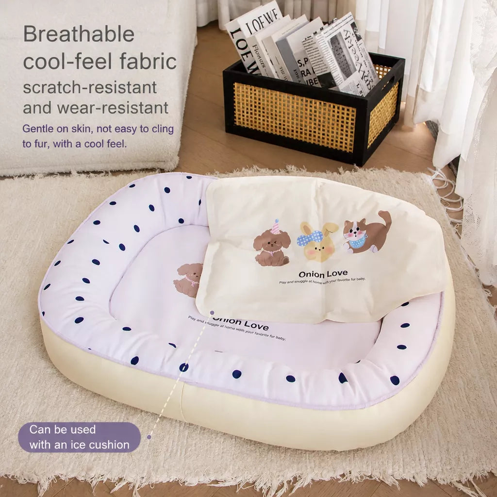 All-Season Washable Pet Bed for Small Dogs & Cats